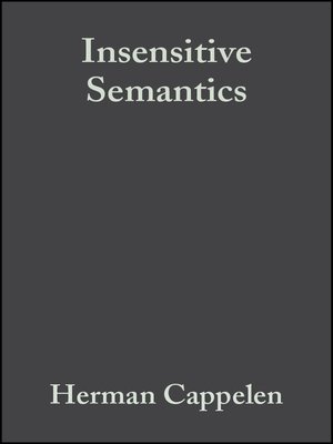 cover image of Insensitive Semantics